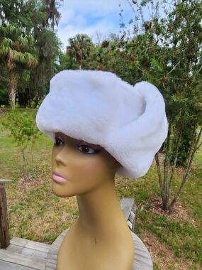 White Faux Fur Russian-Style Hat - Women Accessories